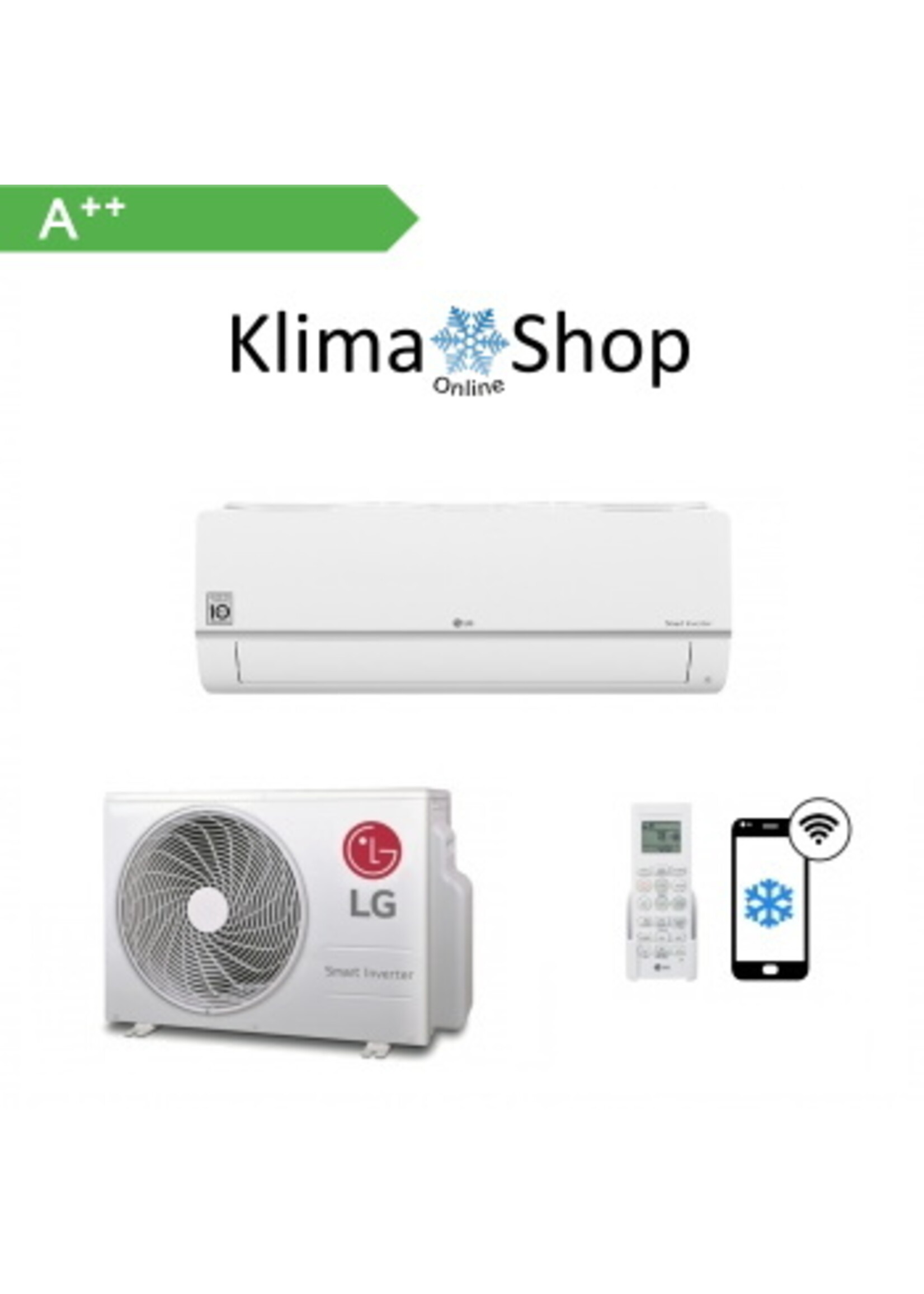 LG  Set Standard Plus Wandgeräte inkl. IR-Fernbedienung 6,6 kW
