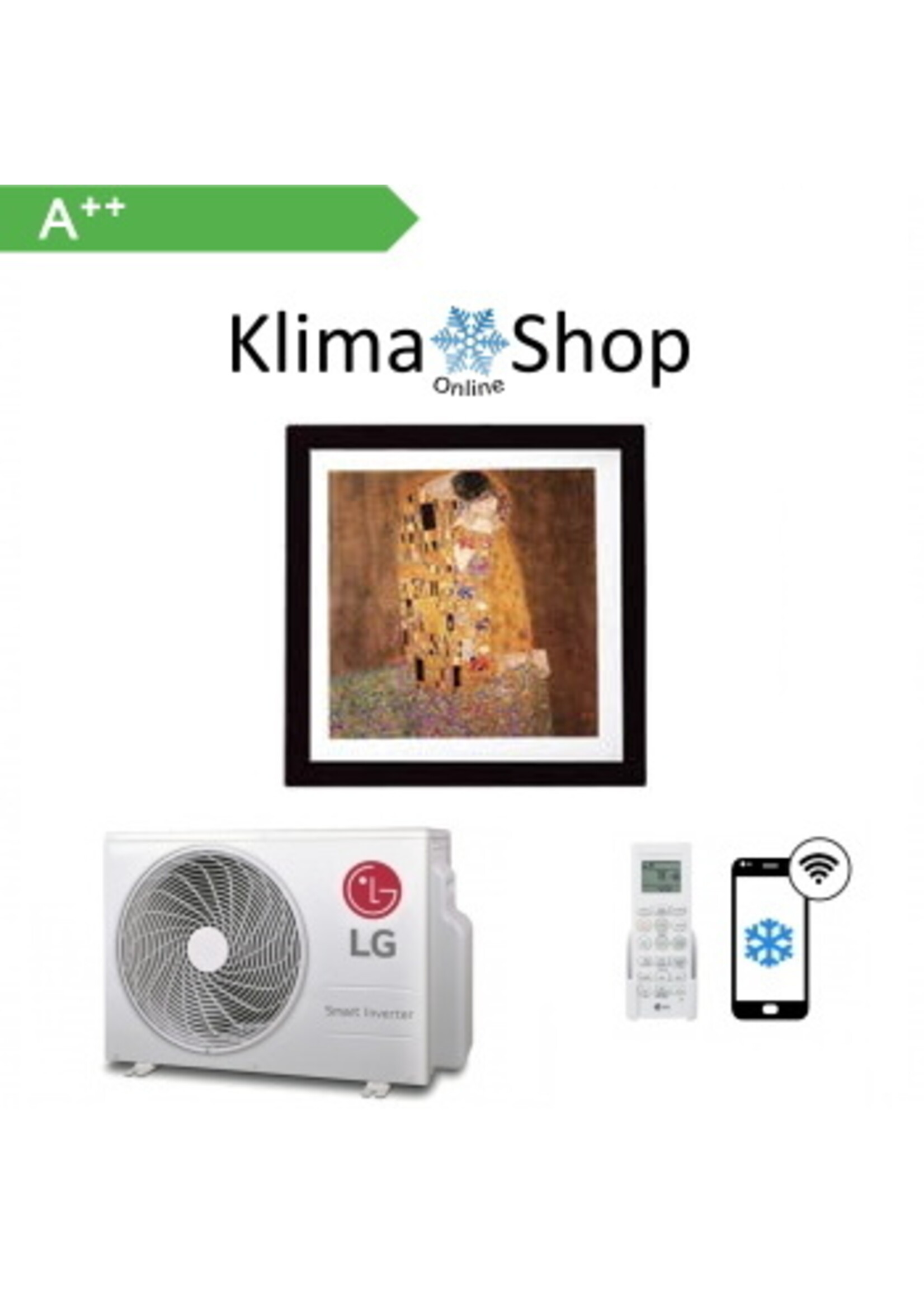 LG  Set Artcool Gallery Wandgeräte  2,5 kW   inkl. IR-Fernbedienung