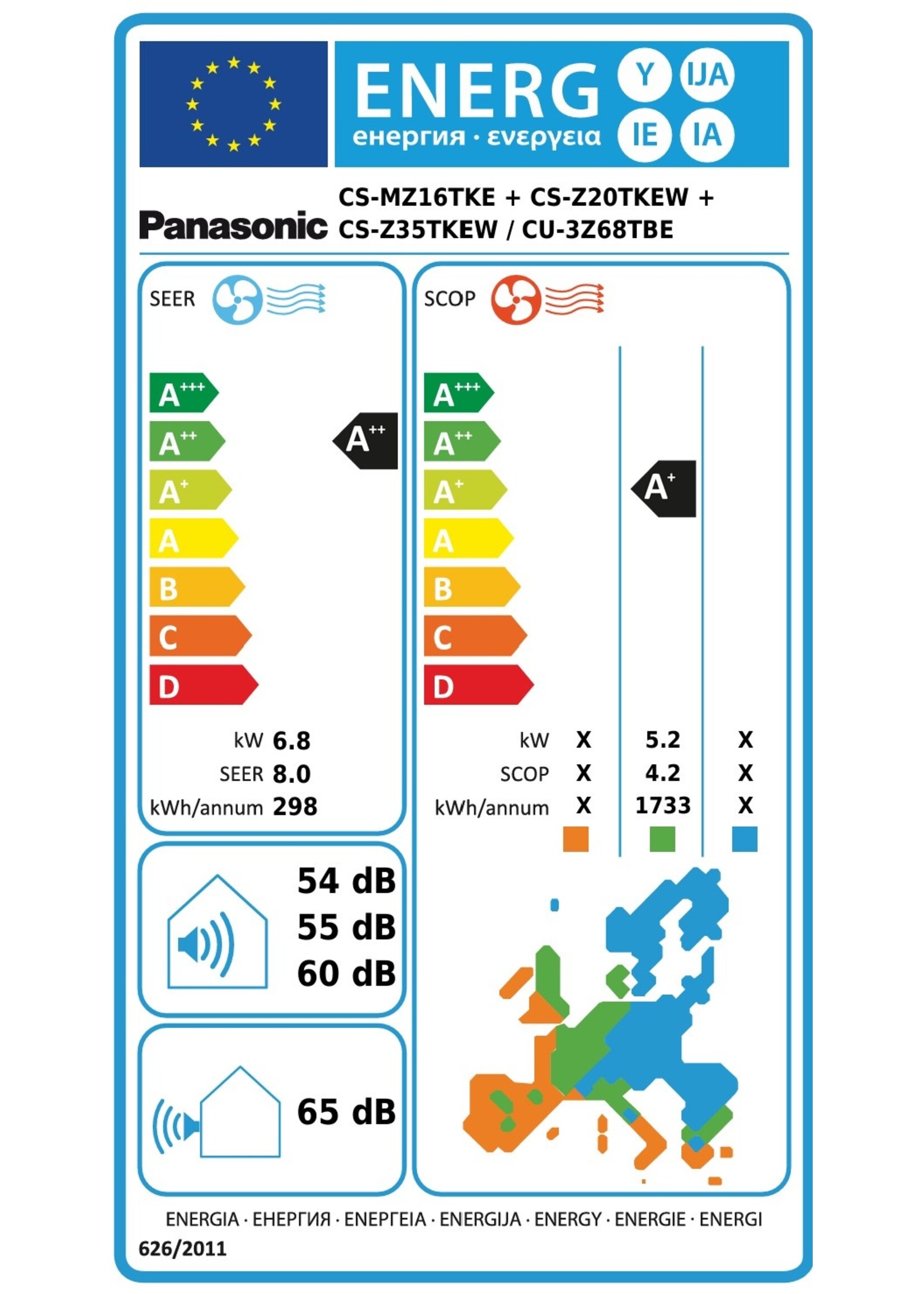Panasonic Klimaanlage Außengerät  3-Raum Multisplit 6,8 kW