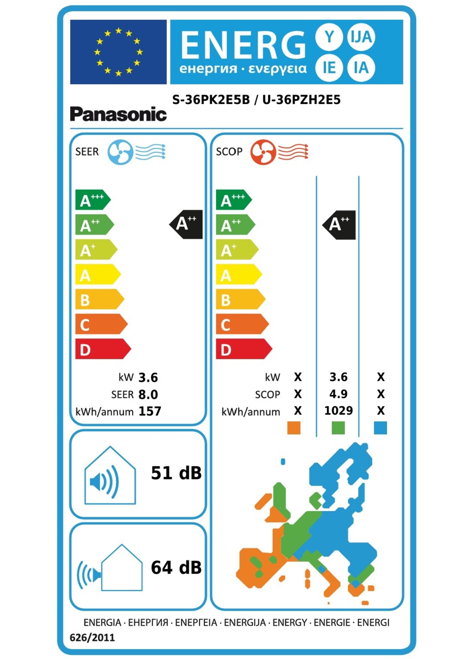 Panasonic Set Weinkeller Panasonic Wandgerät 2,1 kW
