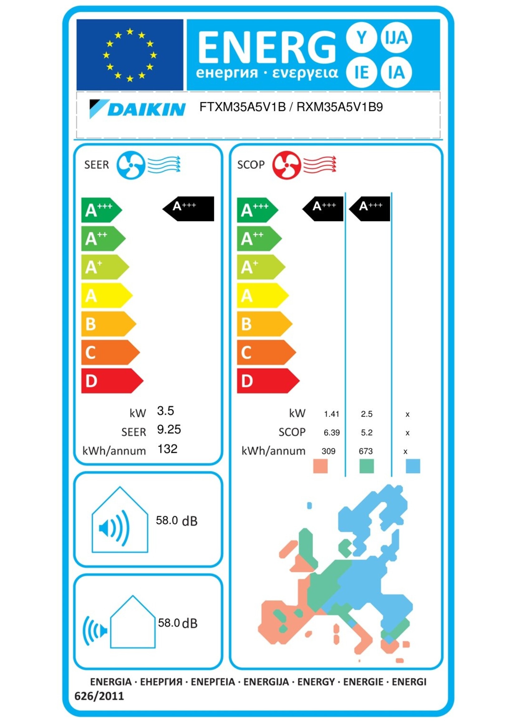 Daikin Set Klimaanlage Perfera 3,4 kW Wandgerät