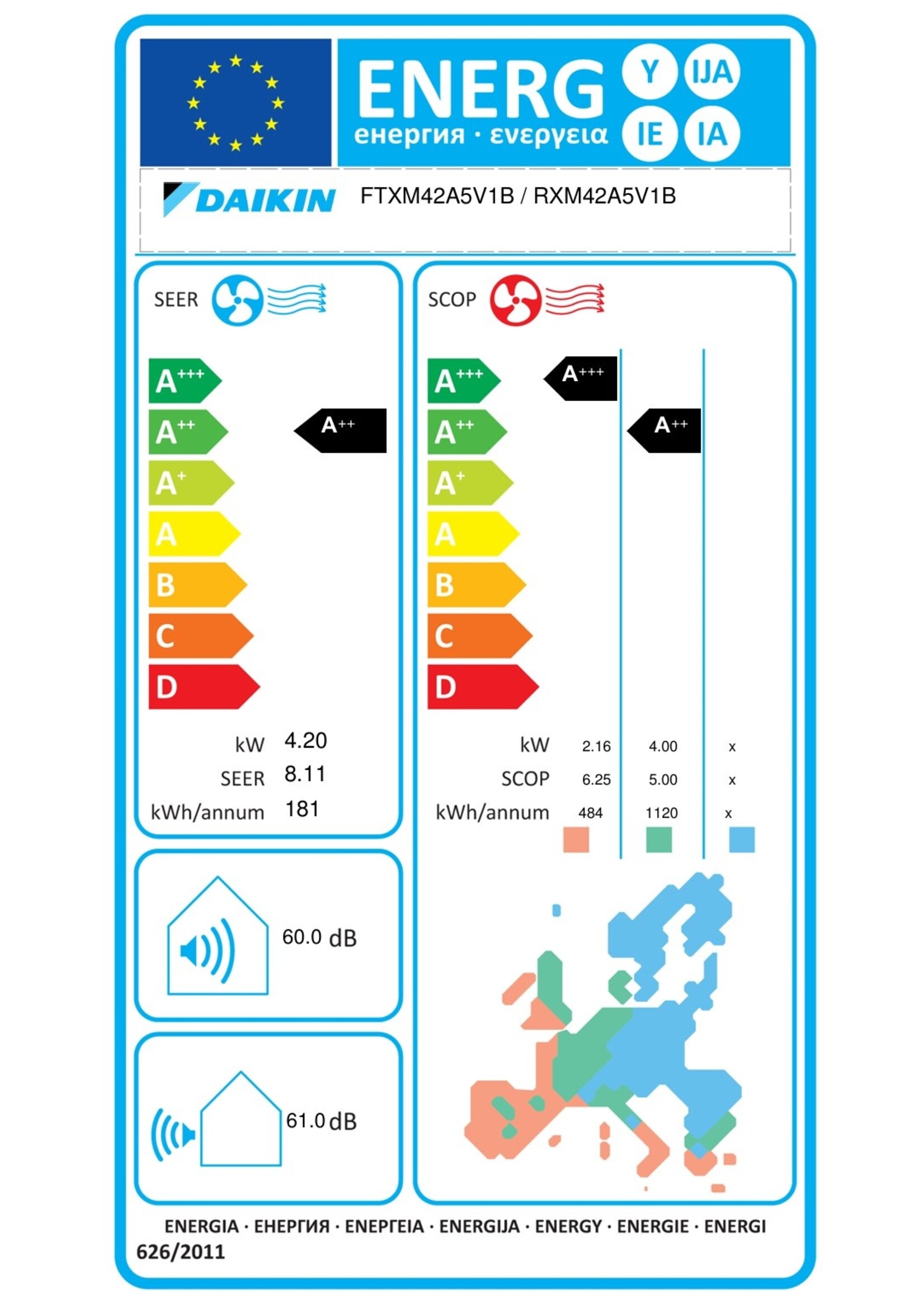 Daikin Set Klimaanlage Perfera 4,2 kW Wandgerät