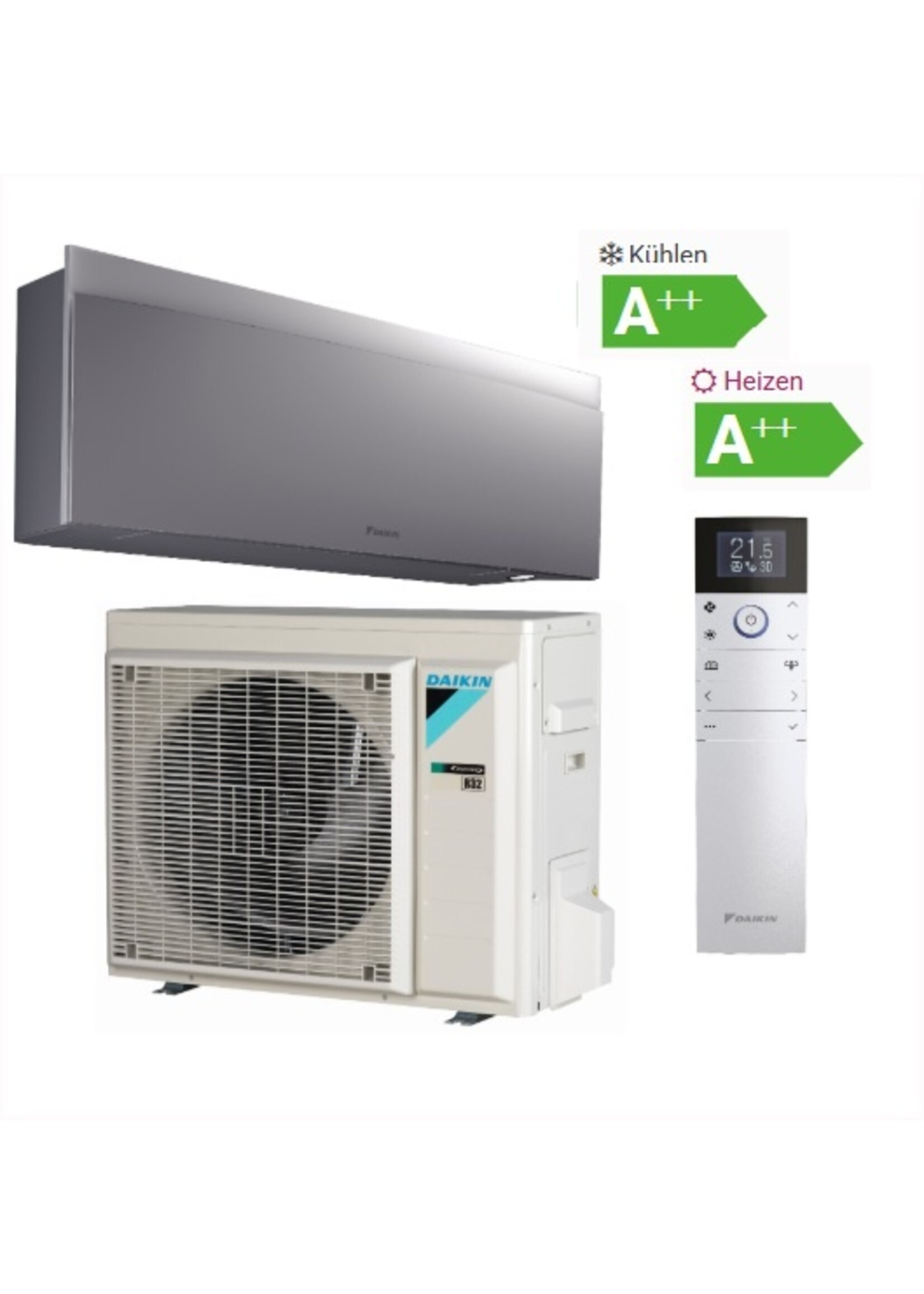 Daikin Set Klimaanlage Emura 4,8 kW Wandgerät in schwarz