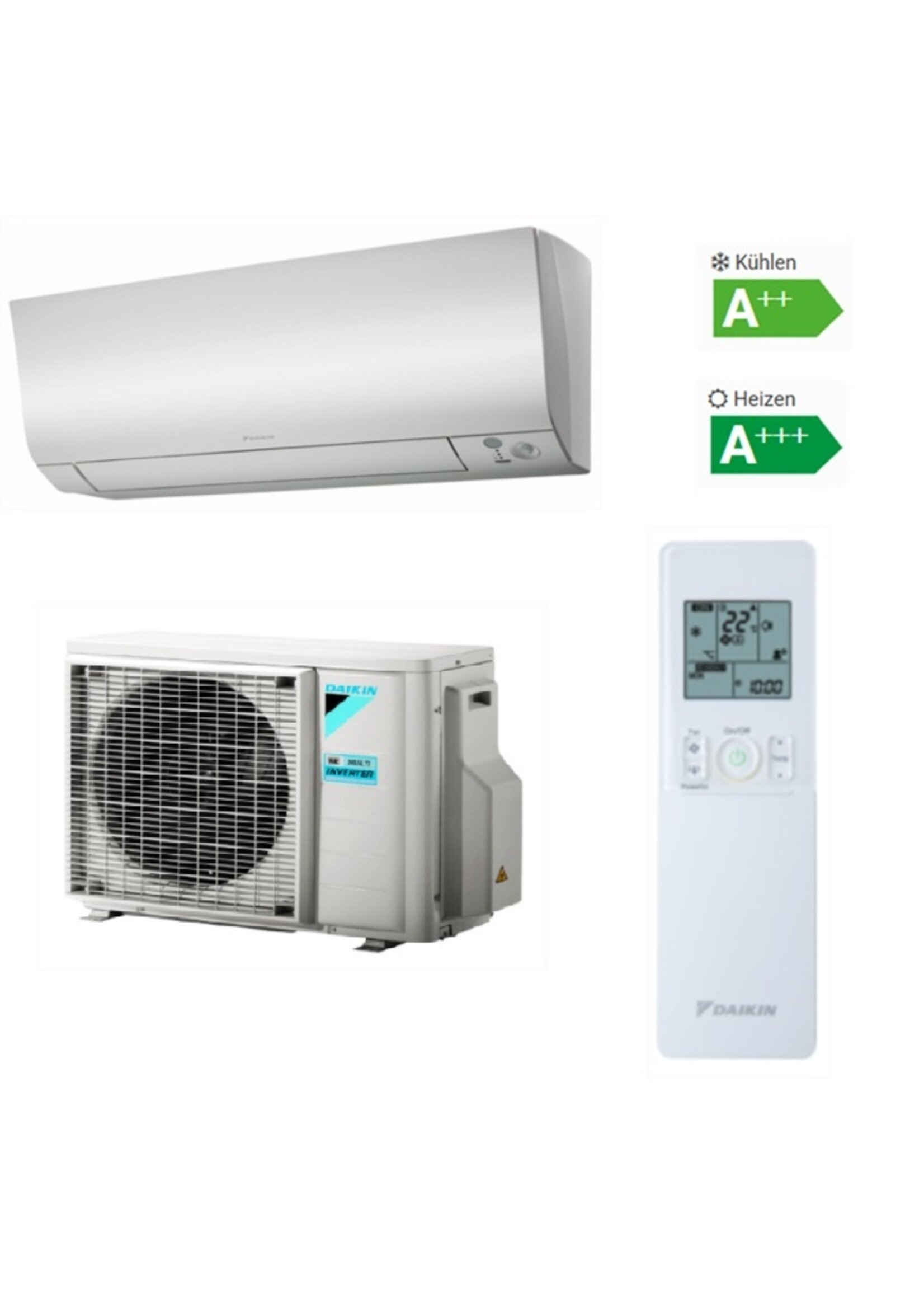 Daikin Set Klimaanlage Perfera 4,0 kW Wandgerät optimiert für Heizen