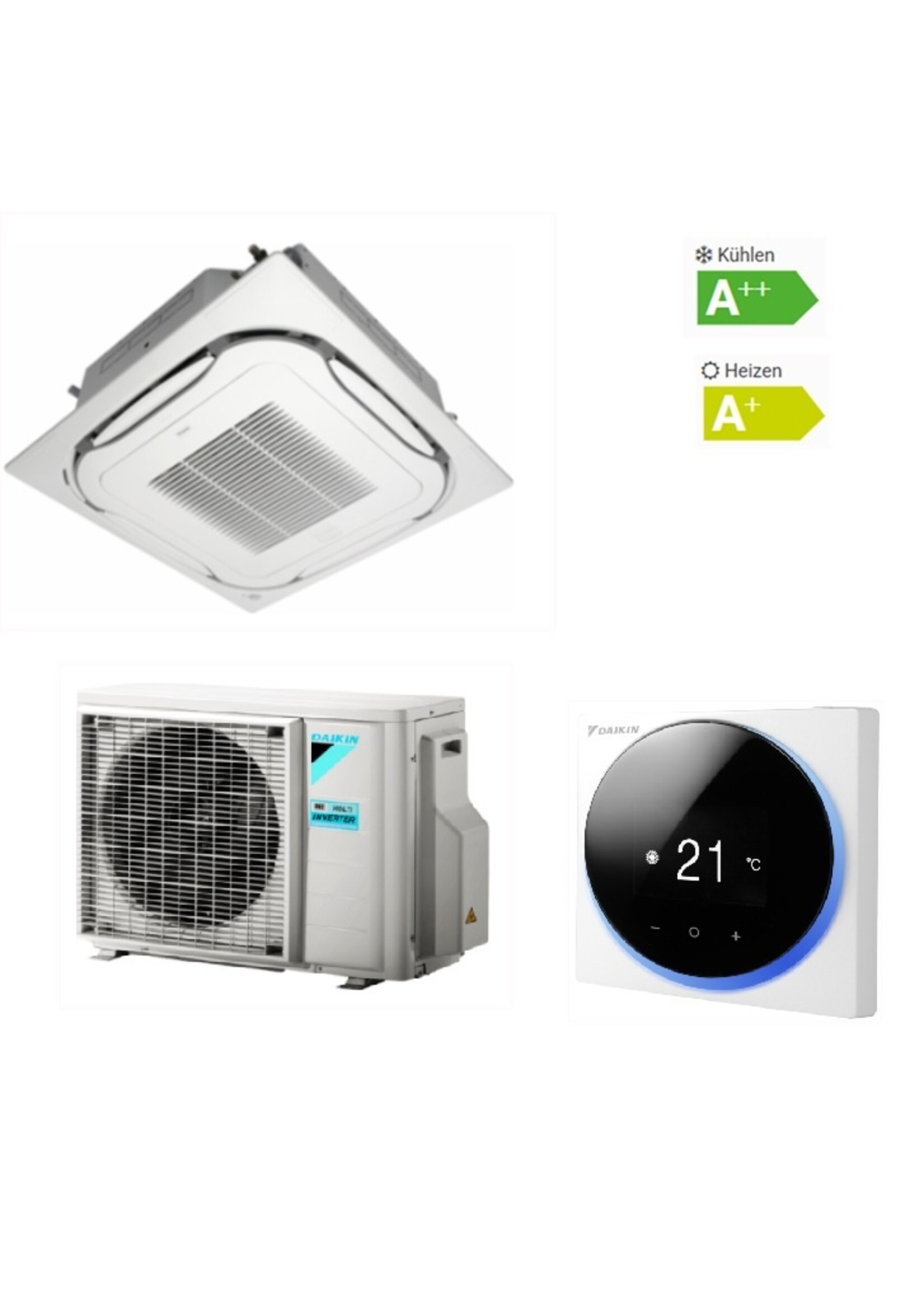 Daikin Set Klimaanlage Roundflow Kassettengerät 5,7 kW