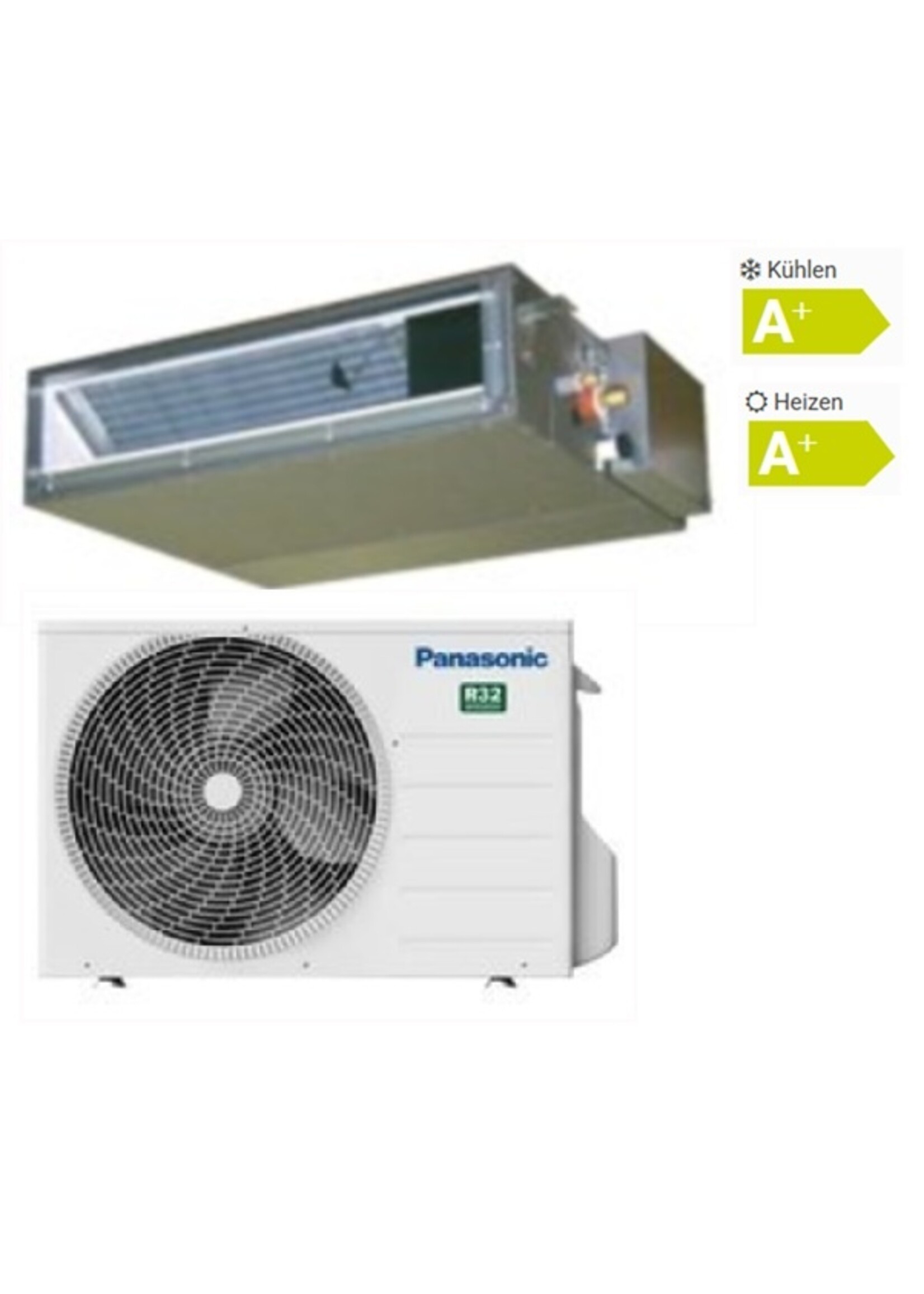 Panasonic  Klimaanlage Single-Split Set Kanalgerät mit statischer Pressung Baureihe UD3 2,5 kW