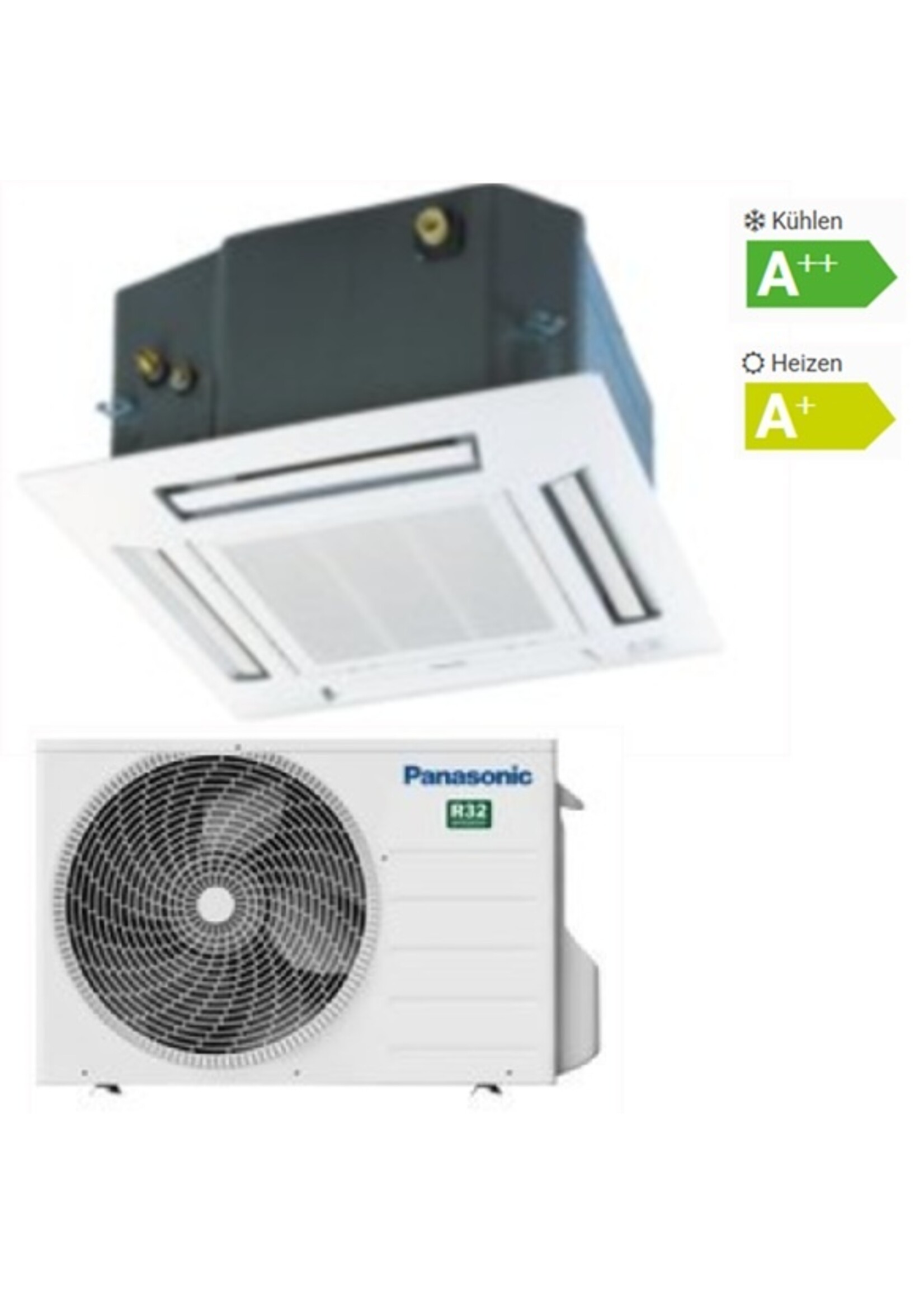 Panasonic Klimaanlage Single Split Set mit Rastermaß-Kassette Baureihe UB4 2,5 kW