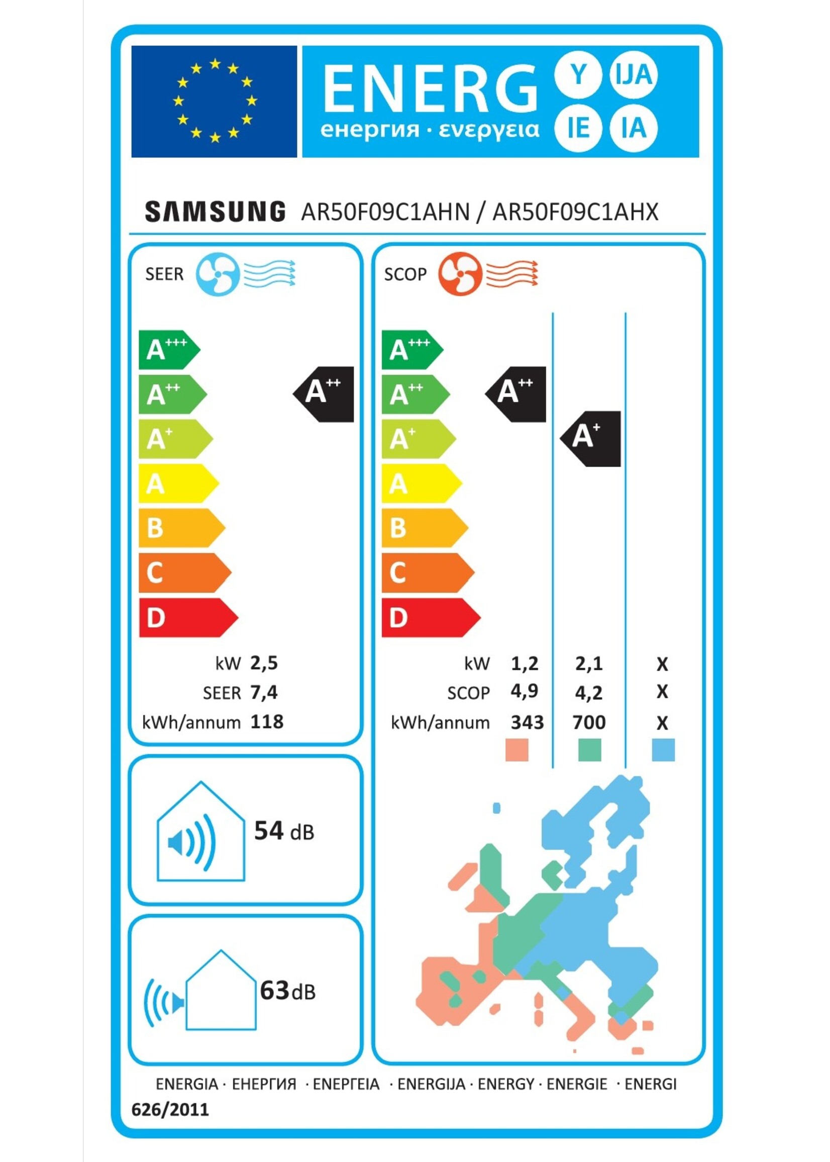 Samsung Set Wandgerät Cebu Nasa 2,5 kW