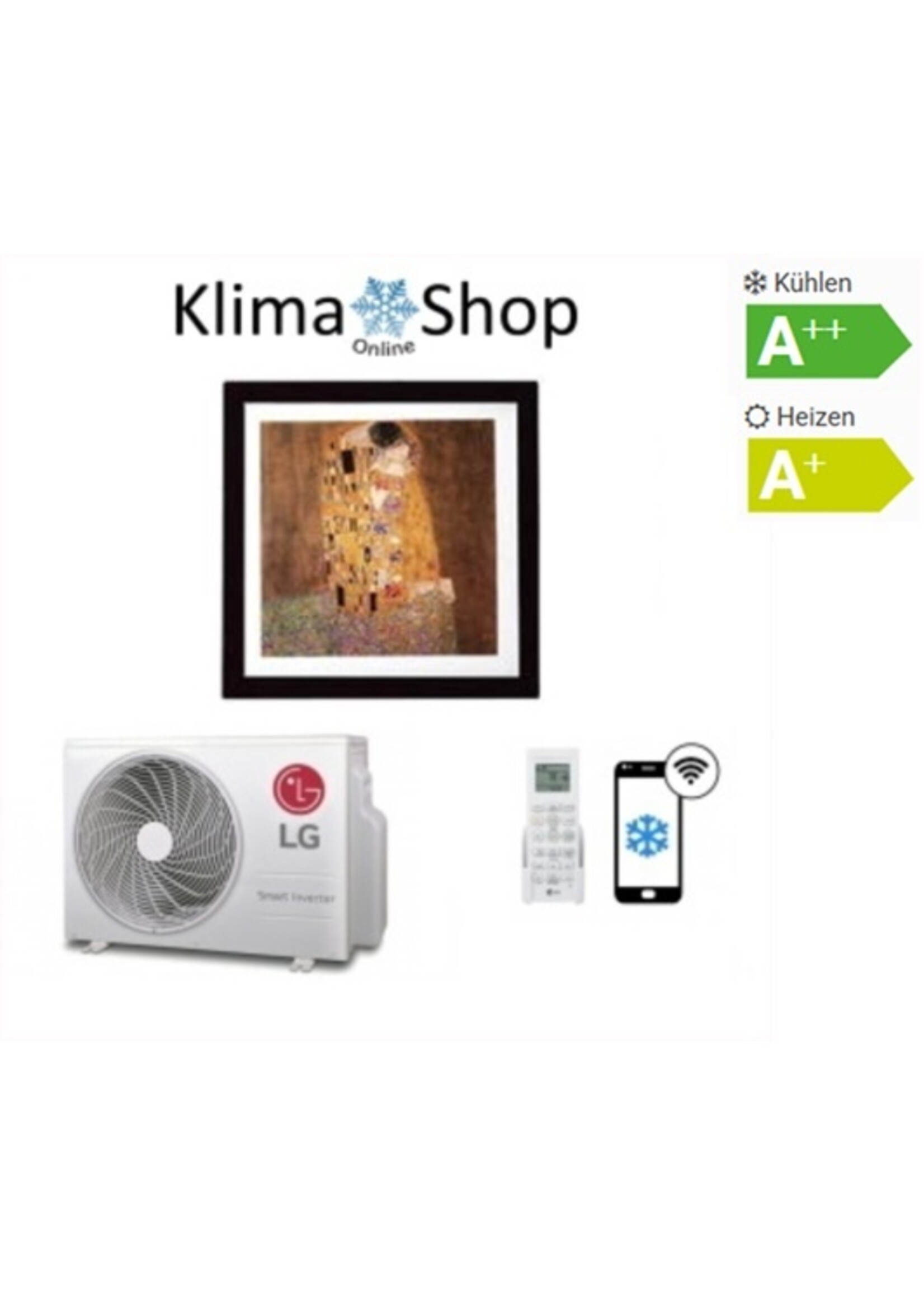 LG   Set Artcool Gallery Wandgeräte  3,5 kW   inkl. IR-Fernbedienung