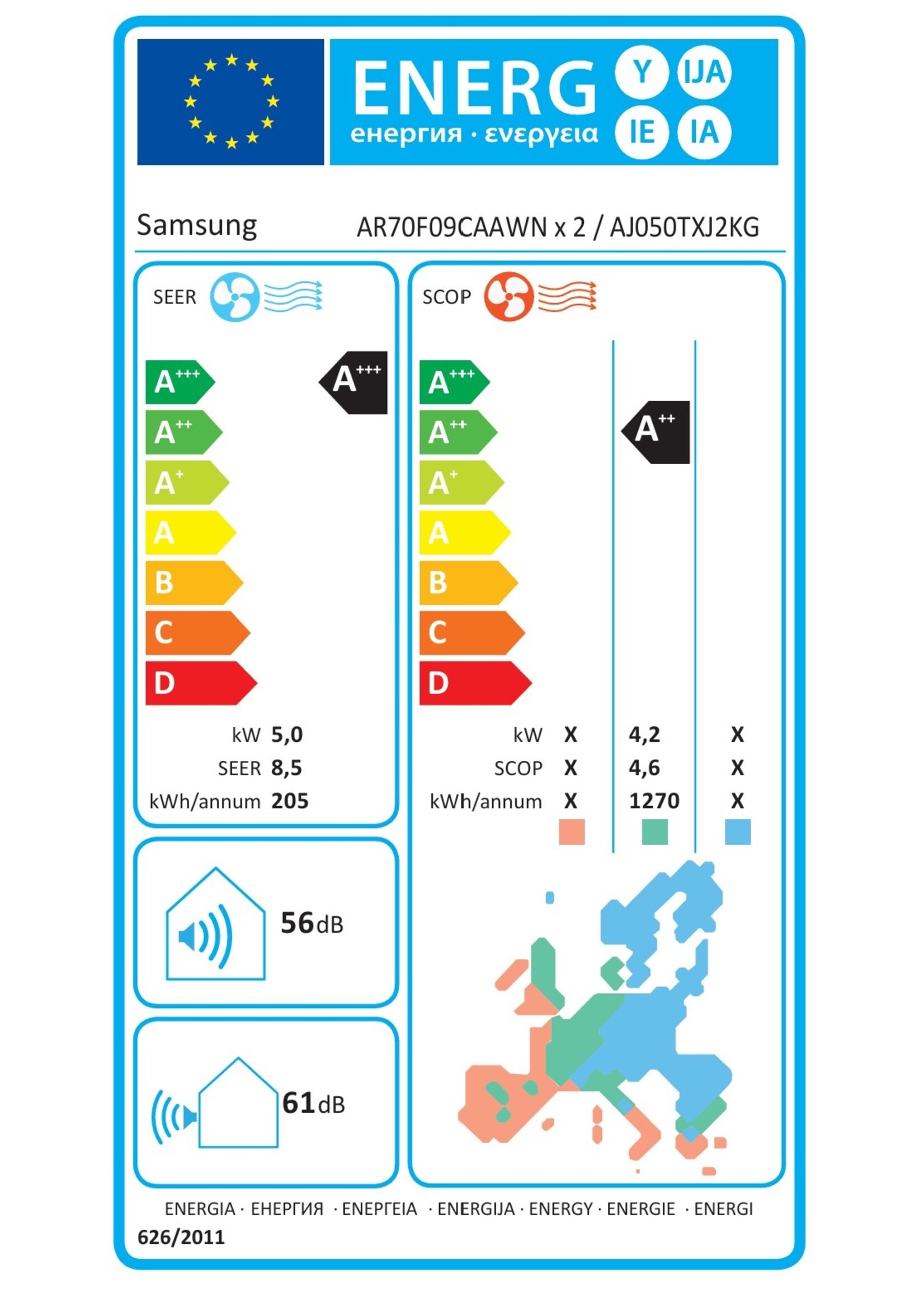 Samsung Set-Samsung Comfort Nasa Klimaanlage 2,5+3,5kW für 2 Räume