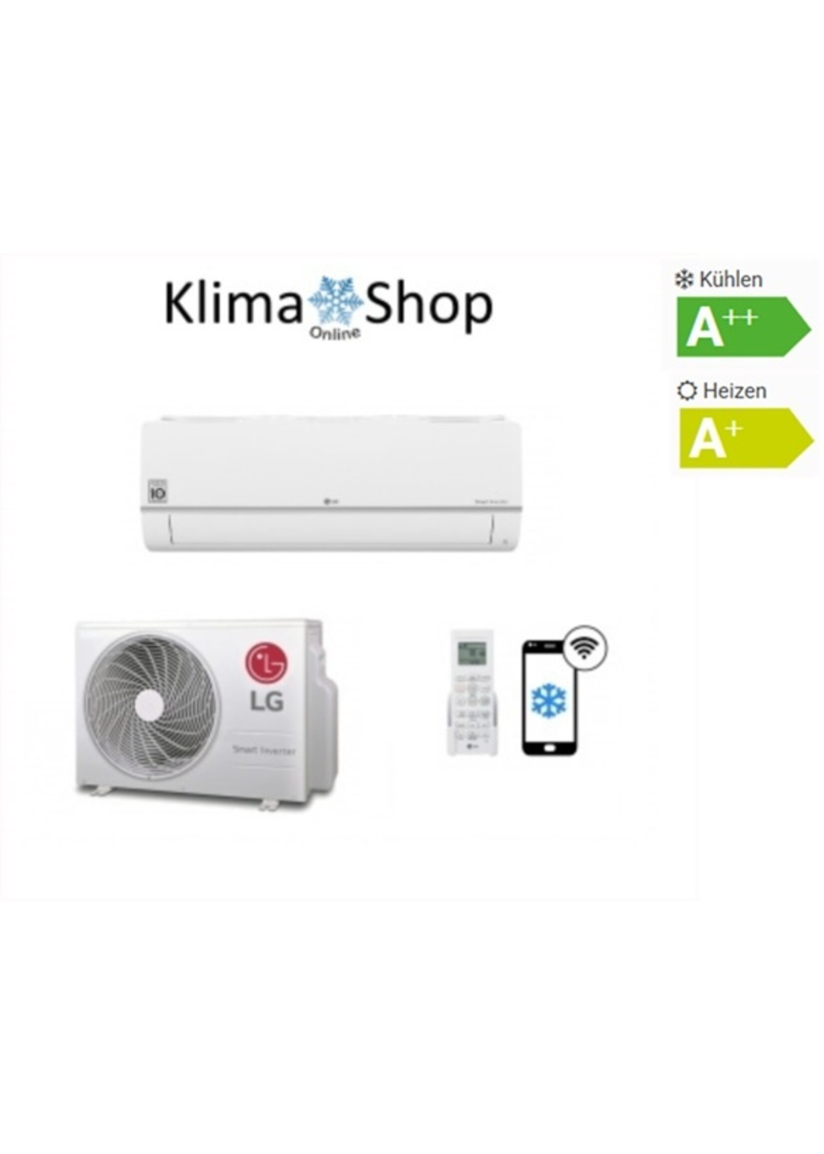 LG Set Deluxe Wandgeräte 5 kW inkl. IR-Fernbedienung