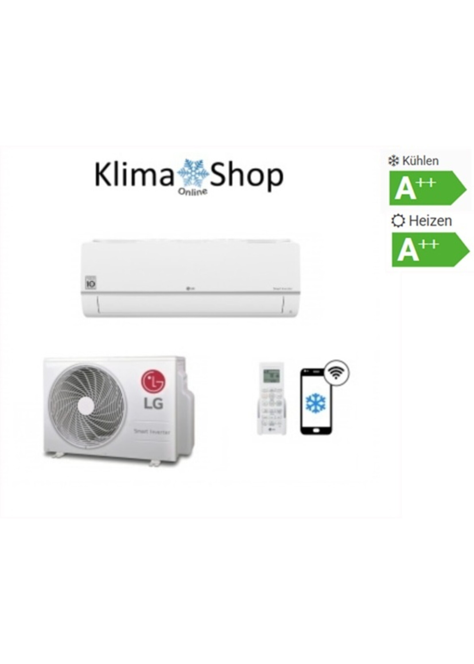 LG LG Set Deluxe Wandgeräte inkl. IR-Fernbedienung 2,5 kW