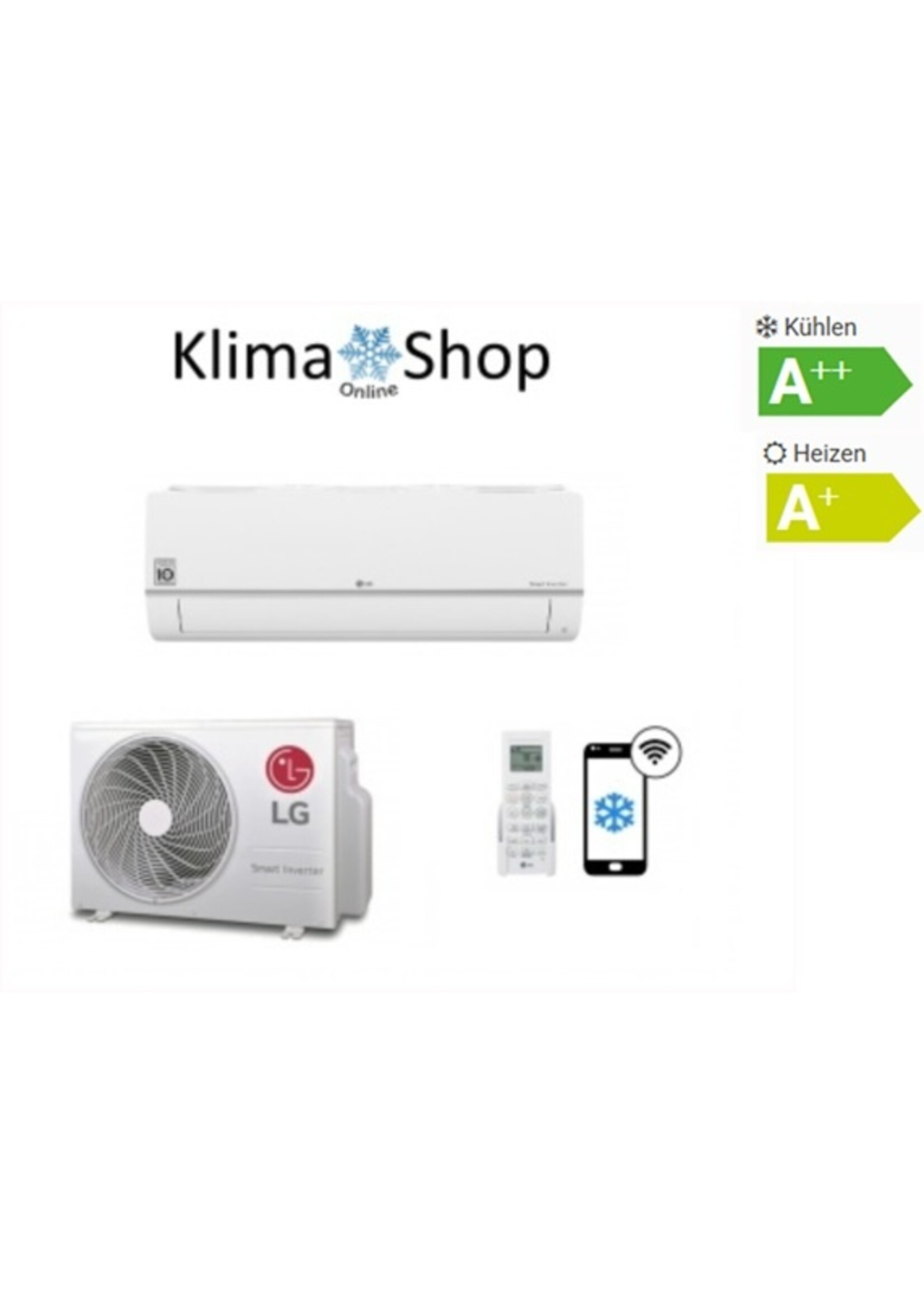 LG  Set Standard Plus Wandgeräte inkl. IR-Fernbedienung 6,6 kW