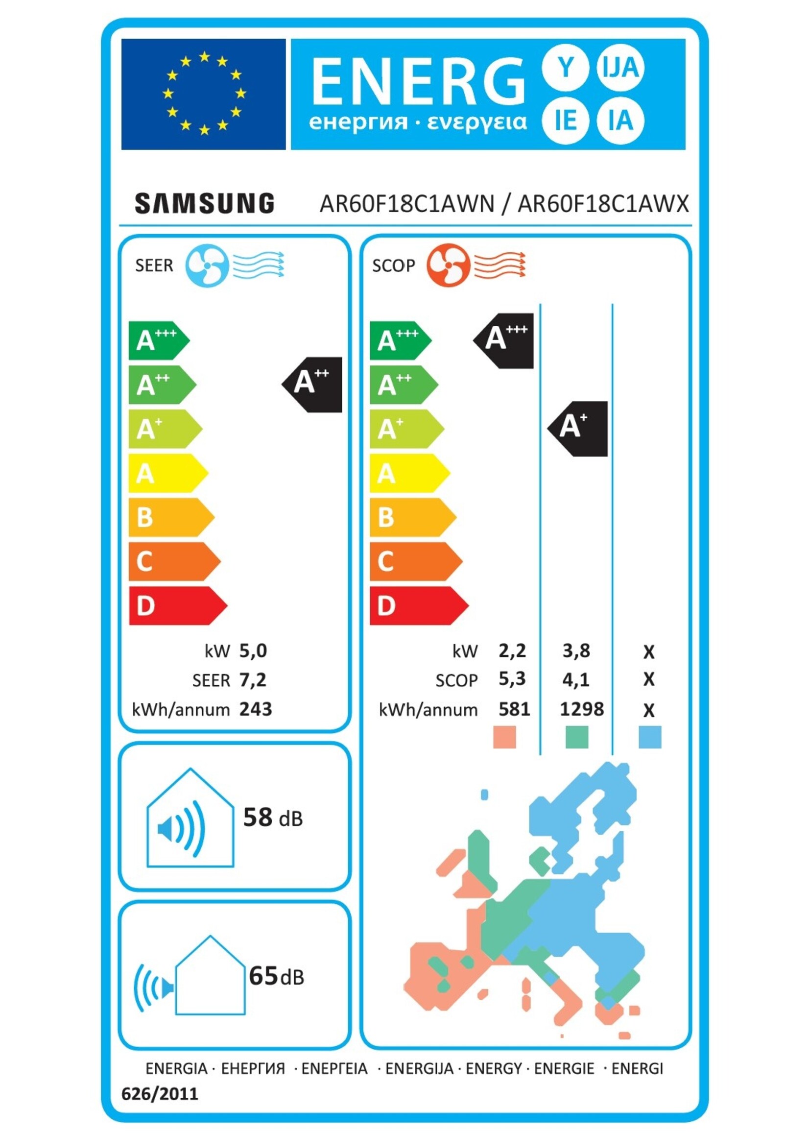Samsung  Set Wandgerät Windfree Comfort NASA 5,0 kW