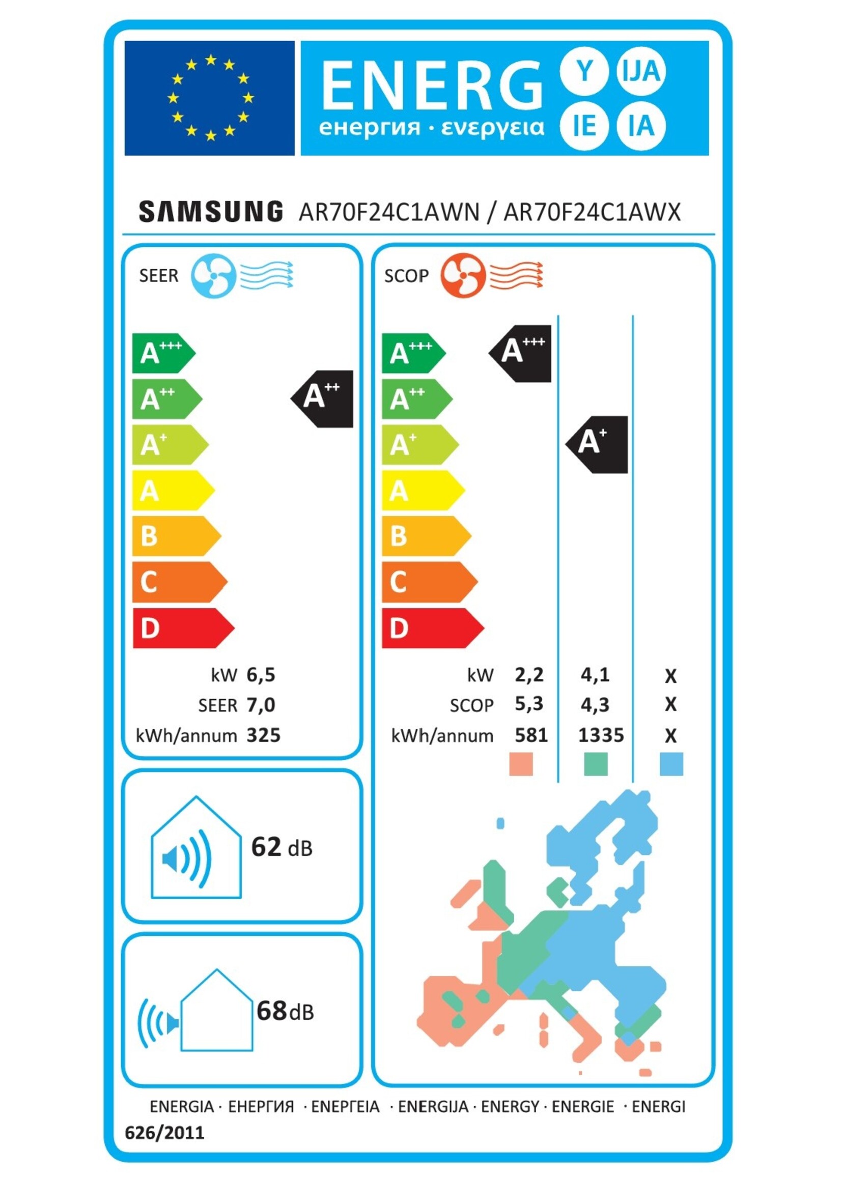 Samsung Set Wandgerät Windfree Avant NASA 6,5 kW