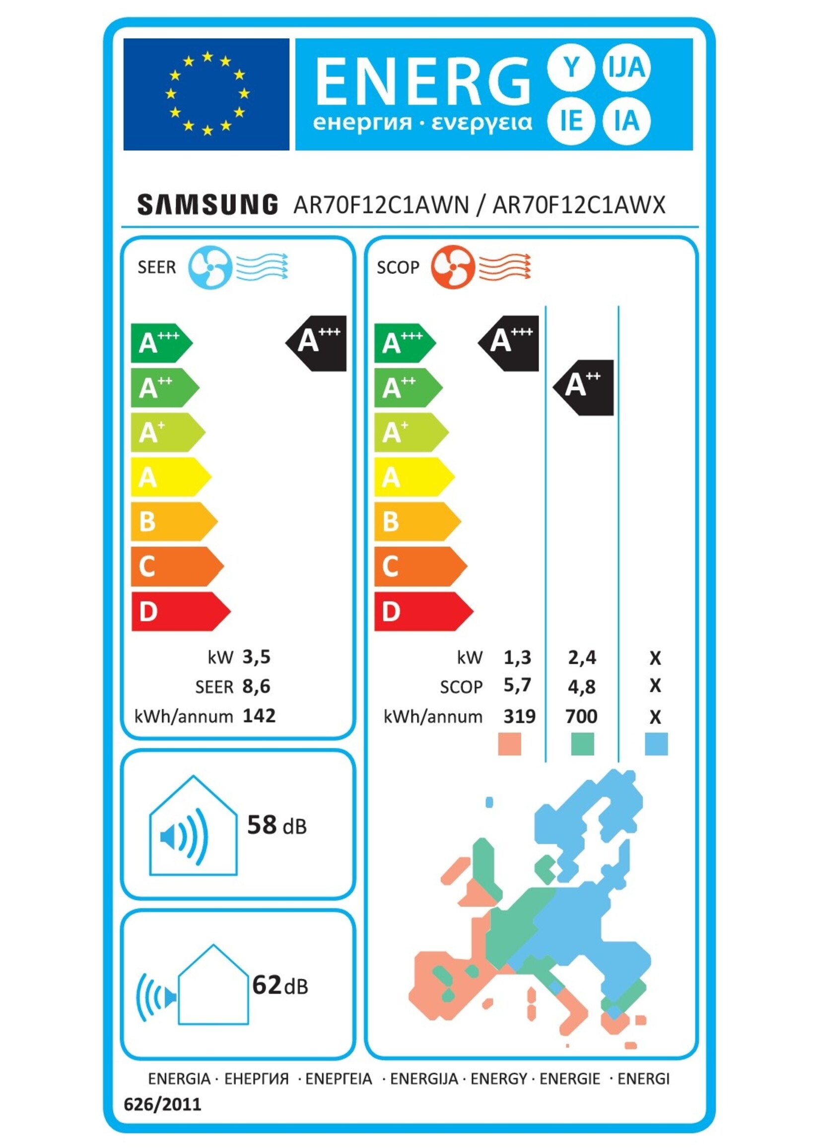 Samsung Set Wandgerät Windfree Avant NASA 3,5 kW