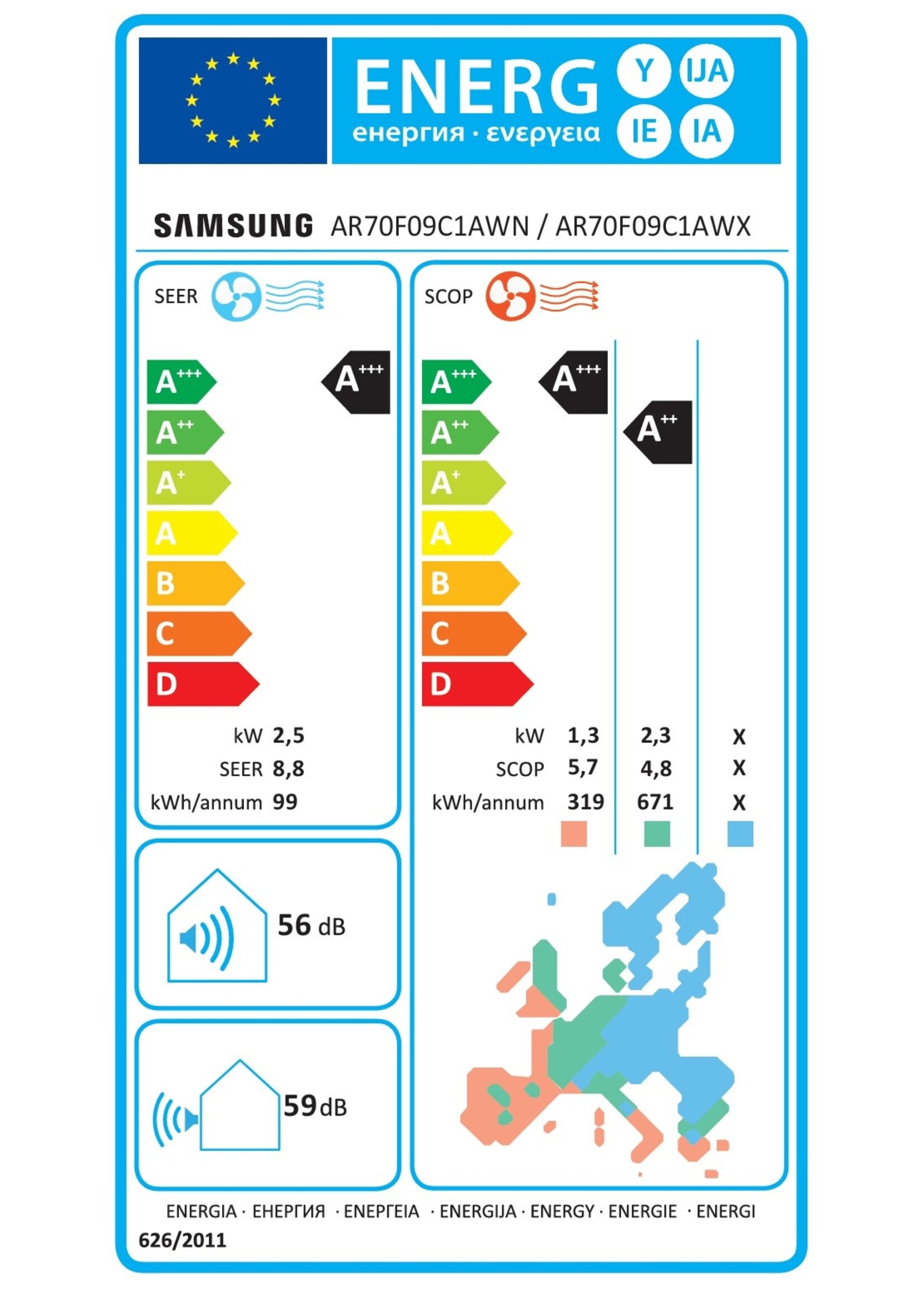 Samsung Samsung Set Wandgerät Windfree Avant NASA 2,5 kW