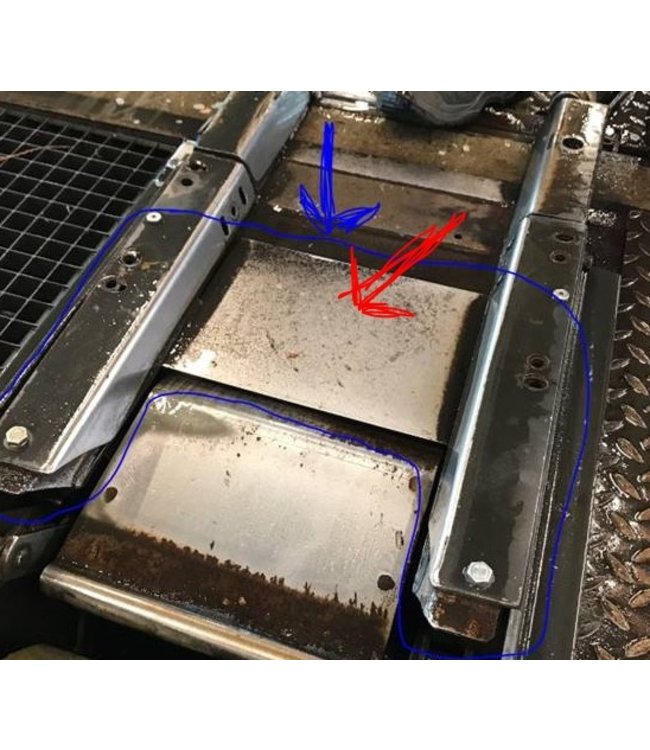 Holz plate for enclosure flap with raised edges, old type