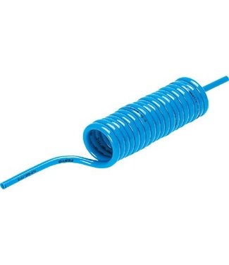 Spiraalslang 10mm blauw, werkende lengte 6 meter