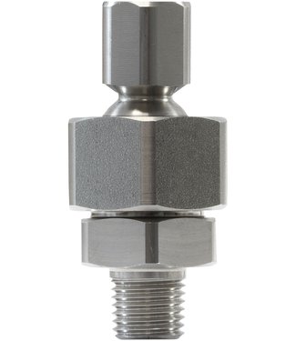 Stainless steel ball joint nozzle holder for foam tube