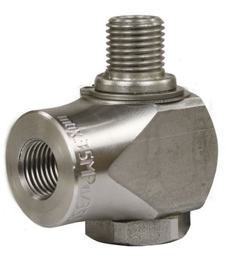 Swivel 1/4" bi/bu angled, stainless steel