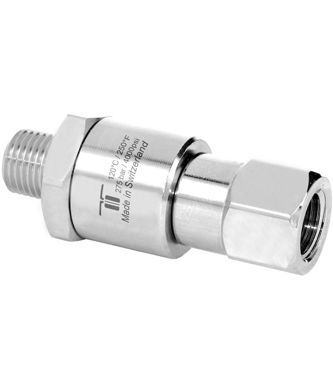 Swivel 3/8 "bend x 12L bend straight, stainless steel