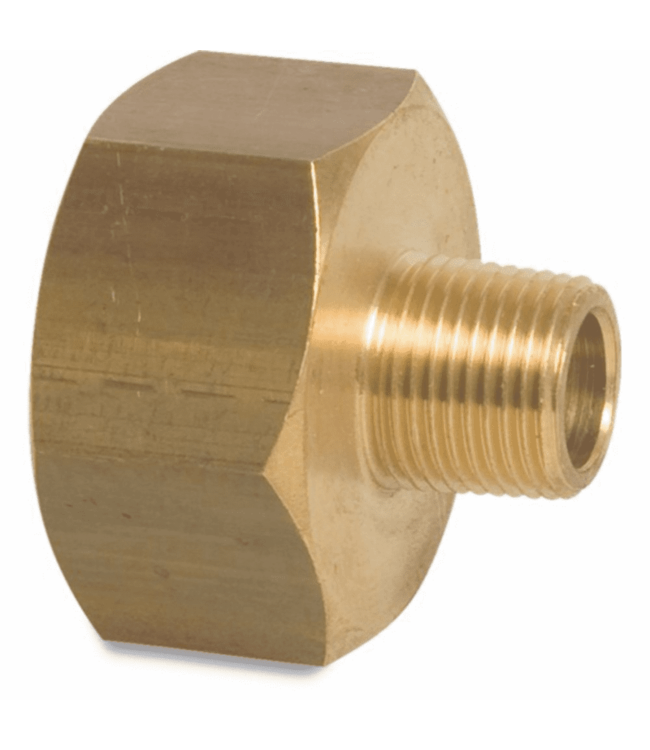 Brass socket nipple 3/4 "bi x 1/2" bend for wash brush