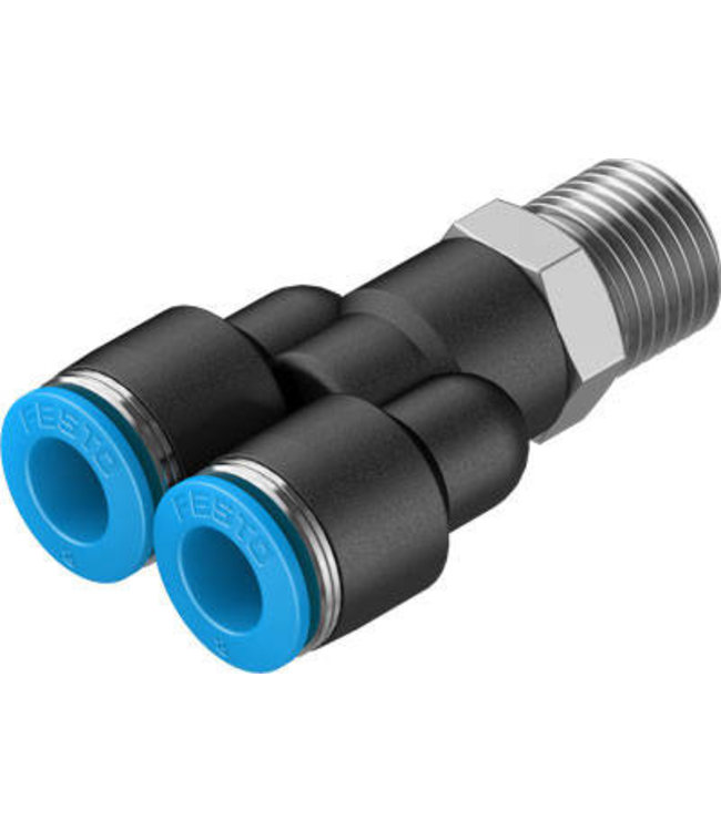 Y - koppeling 1/4 x 2 voudig 8 mm push-in