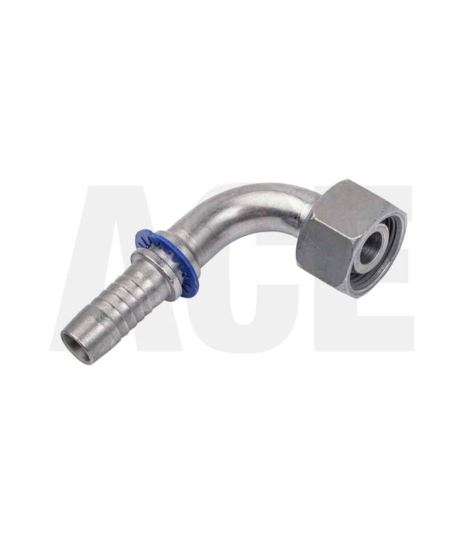 Press fitting 3/4-16 JIC 90gr swivel - 3/8" hose