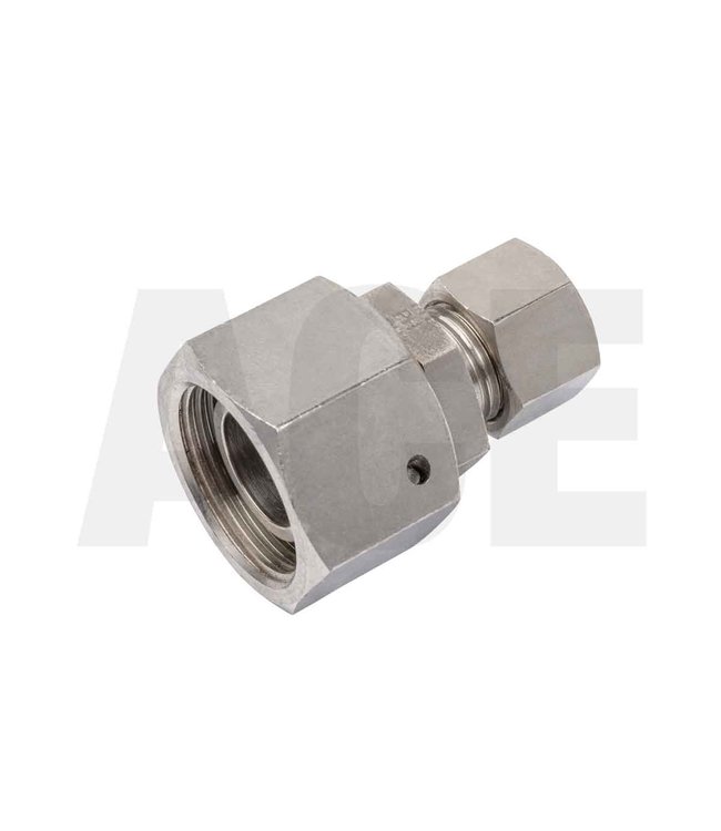 Stainless steel straight reducer 22L swivel inside x 12L outside