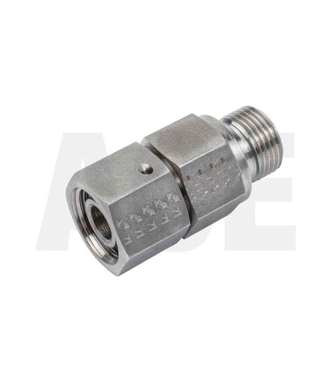 RVS rechte verloopkoppeling 12L wartel binnen x 1/2 "buiten