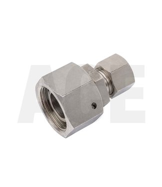 Stainless steel straight reducer 28L swivel inside x 18L outside