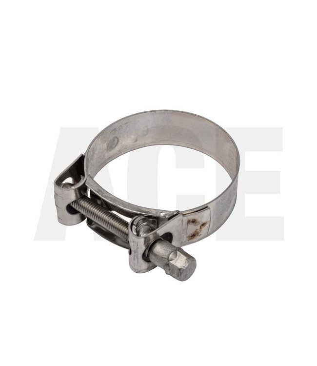 Stainless steel hose clamp 37-40mm, 20mm wide for 1-1/4" spiral hose