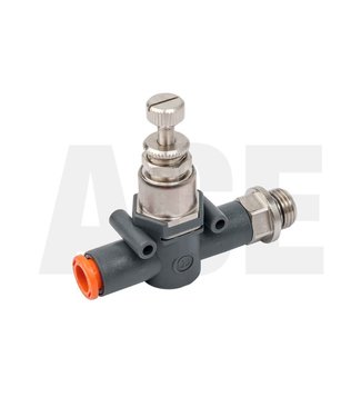 Speed control valve straight 1/4" x 8mm