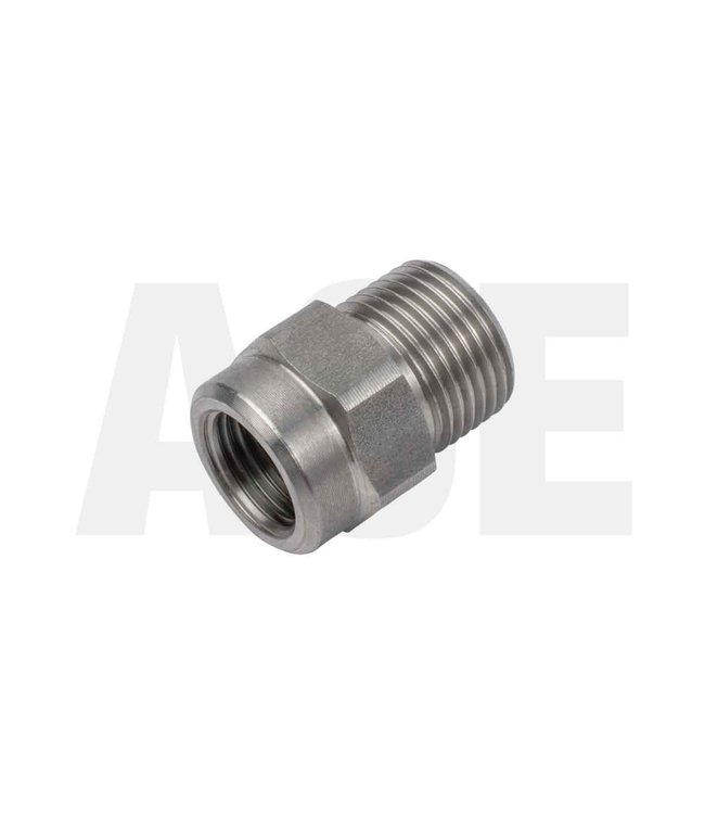 Stainless steel extension nipple 1/4" bi x 3/8" tube