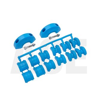 Rubber hose stopper 1/4" - 1/2" blue