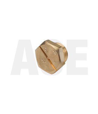 Brass 1/4" flat jet nozzle FS1-7.5, bottom washer