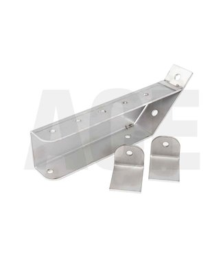 Stainless steel support including 2x angle for rail IR track