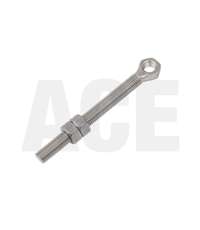 Spanbout M12x110 voor veer heckwasser/droger, draaien lang