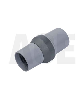 Rubber swivel sleeve between vacuum tube and vacuum hose