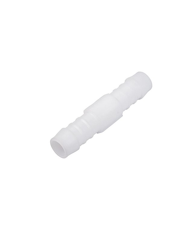 Plastic straight hose connector 13mm white