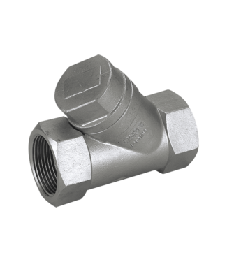 stainless steel industrial Y check valve 1-1/4" max 50bar