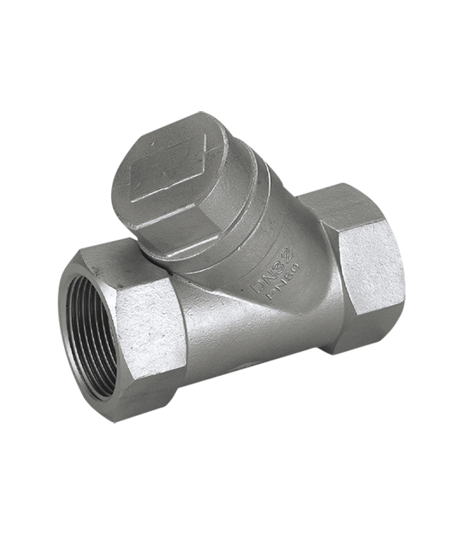 stainless steel industrial Y check valve 2" max 50bar