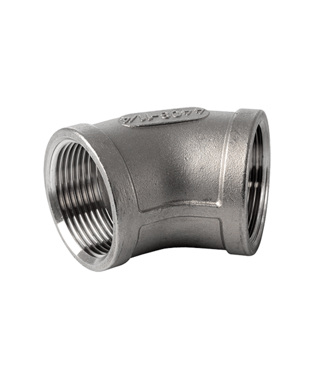 Stainless steel knee 45gr inside/inside 1"