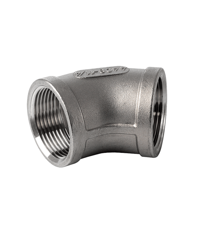 Stainless steel knee 45gr inside/inside 1/4"