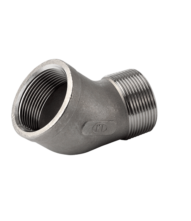 RVS knie 45gr binnen/buiten 1-1/4"