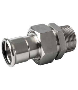 Stainless steel mapress 3-piece coupling 22 x 1 "tube