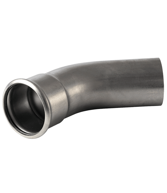 RVS mapress insertion bend 45gr 22mm