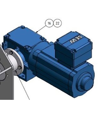 Holz elektromotor voor HD-RAWA / FSH Oud model/Spiegeldroger