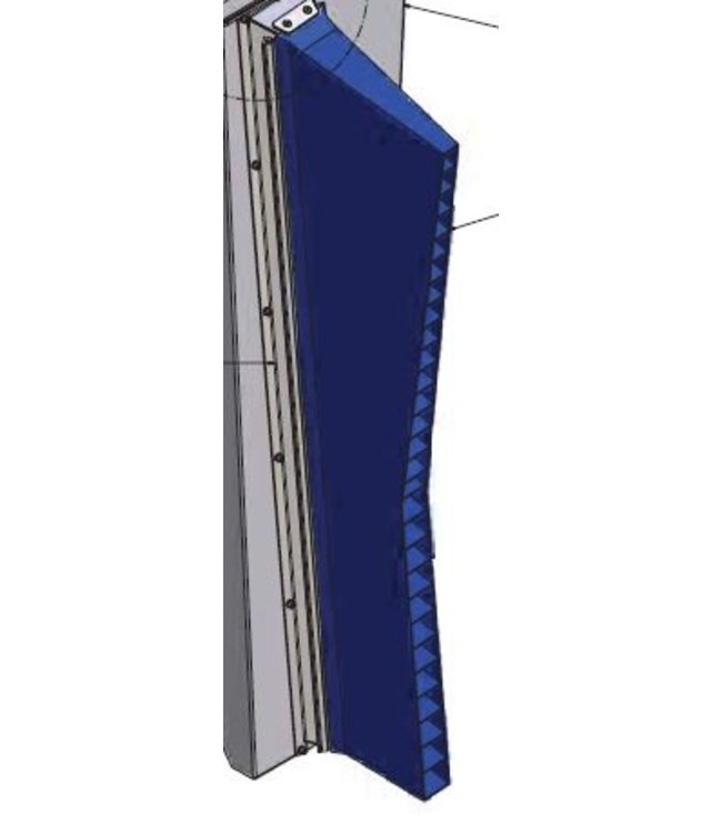 Holz textile blowout nozzle narrow for side dryer left